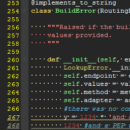 Cropped screenshot of Vim Desert